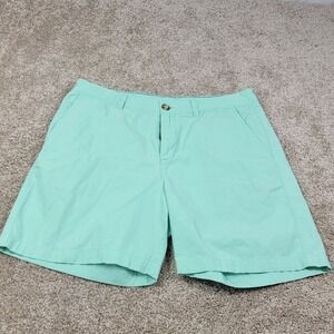 Johnnie-O Prep‎ Shorts Chino Flat Front Golf Mint Green Embroidered Logo 34